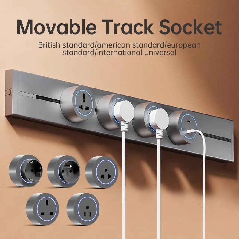 Power Strip Desk - Tomada de parede escondida, trilho de