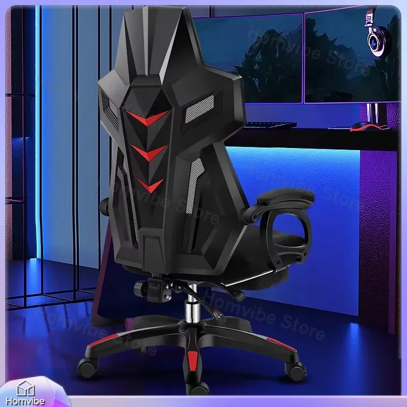 Home Office Desks - Cadeira de Jogos Ergonômica com Suporte
