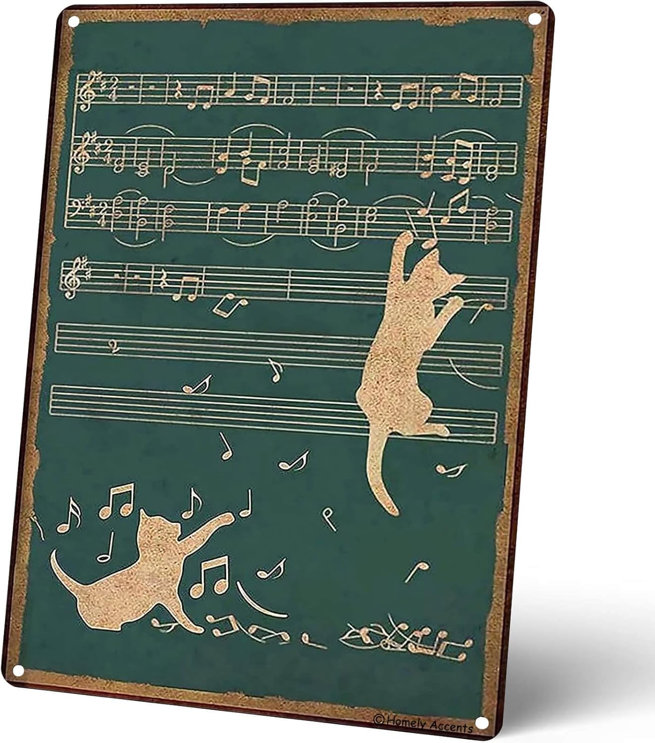Home Office Gif - Placas de Metal Vintage com Gatos