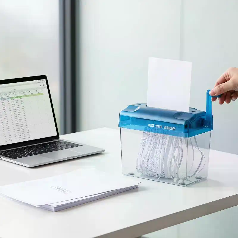 Home Office Paper Shredder - Destruidor de Papel Manual Portátil Mini