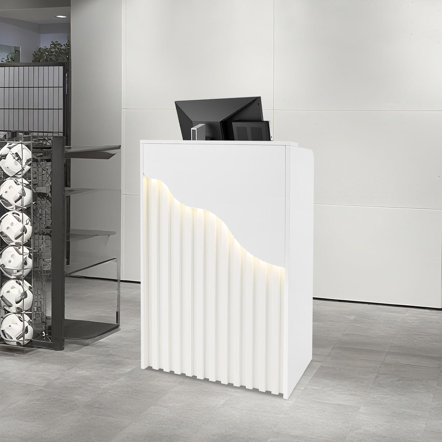 Desk Drawer Small - Balcão de Recepção Pequeno com Luz