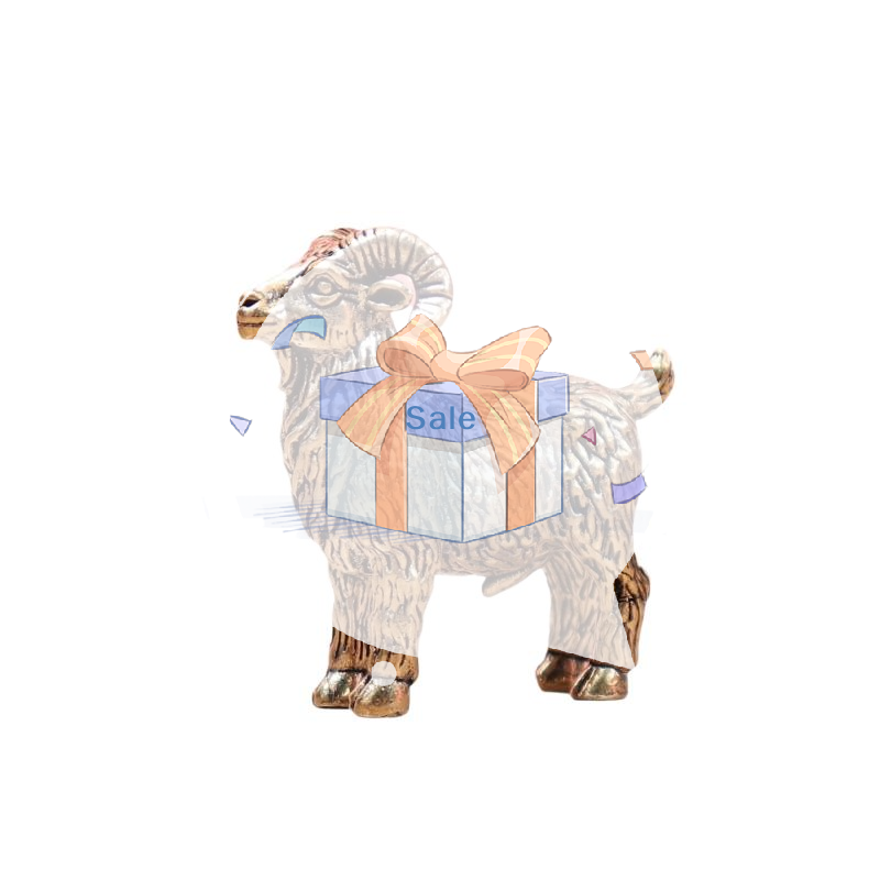 Home Office Gif - Estatueta de cabra Panjiao em latão