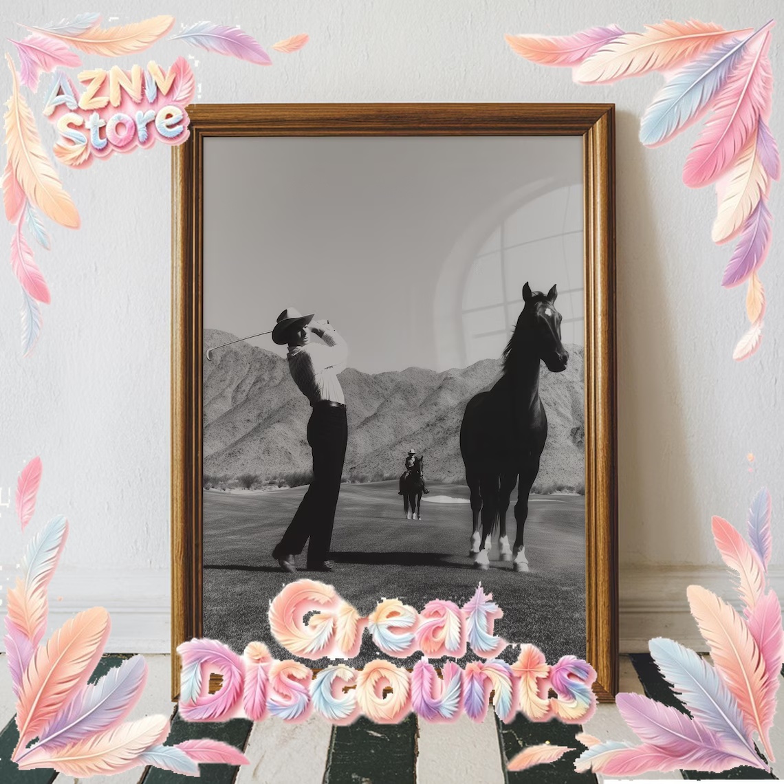 Home Office Gif - Pôster de Golfe Vintage 2026: Arte