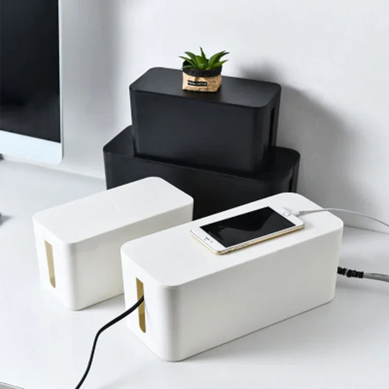 Cable Management Box - Caixa Organizadora de Cabos para Mesa,
