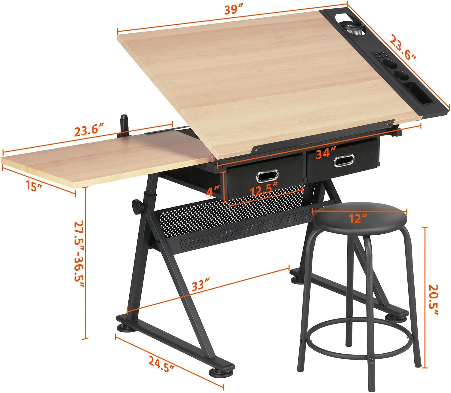 Mesa de Desenho Ajustável com  - Home Office Desks avaliação e preço