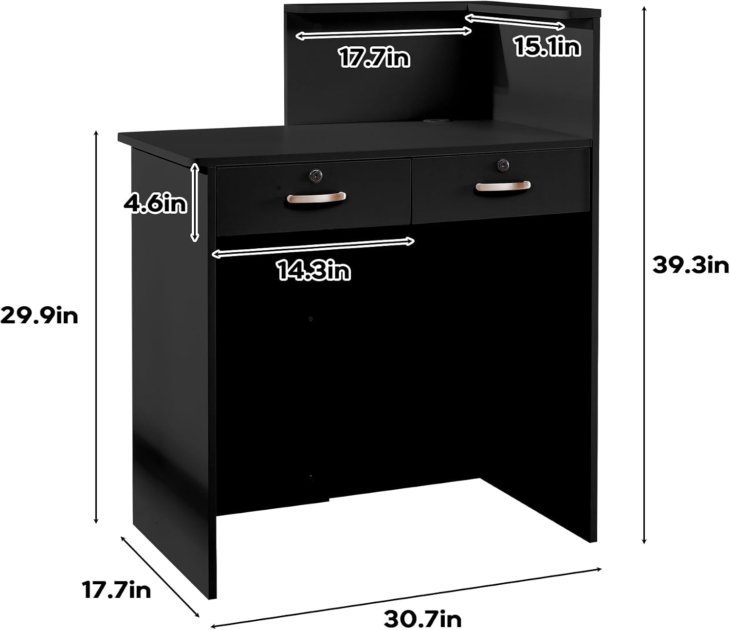 Balcão de Recepção Pequeno com - Desk Drawer Small avaliação e preço