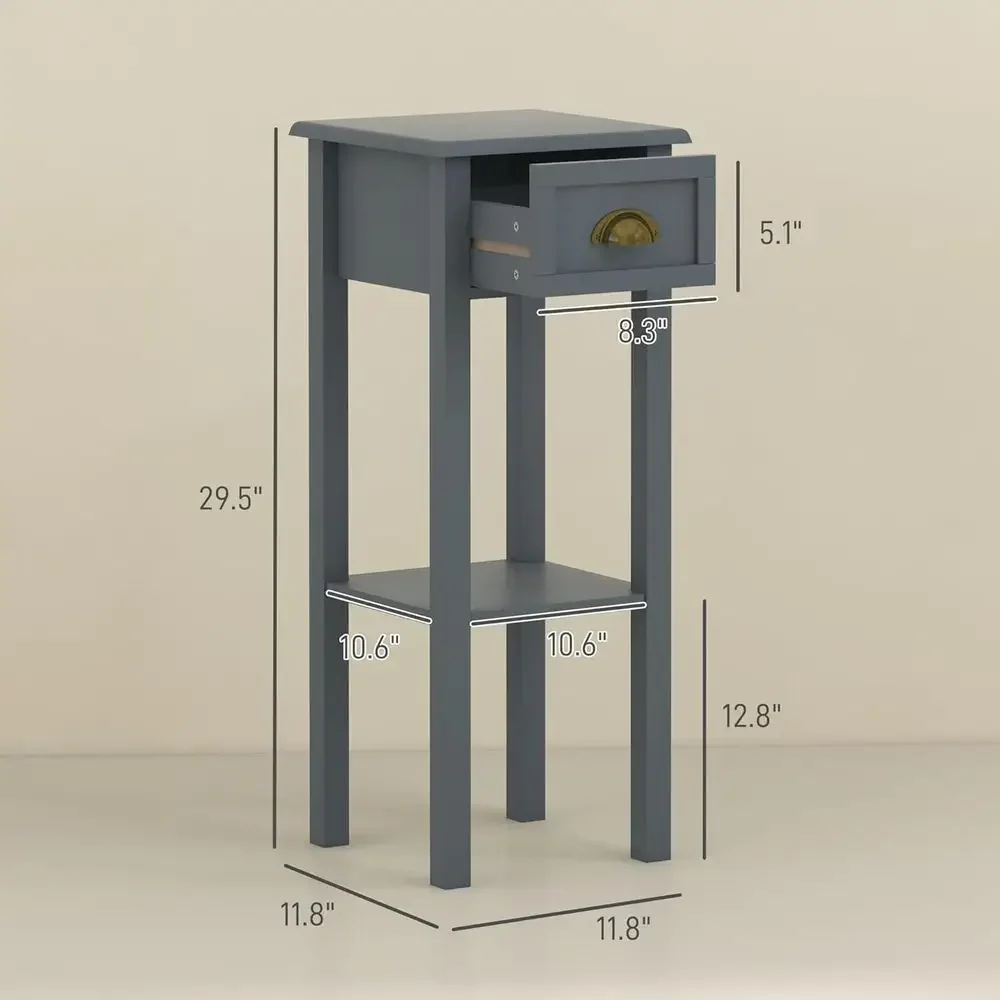 Mesa de apoio cinza, de design - Desk Drawer Small avaliação e preço