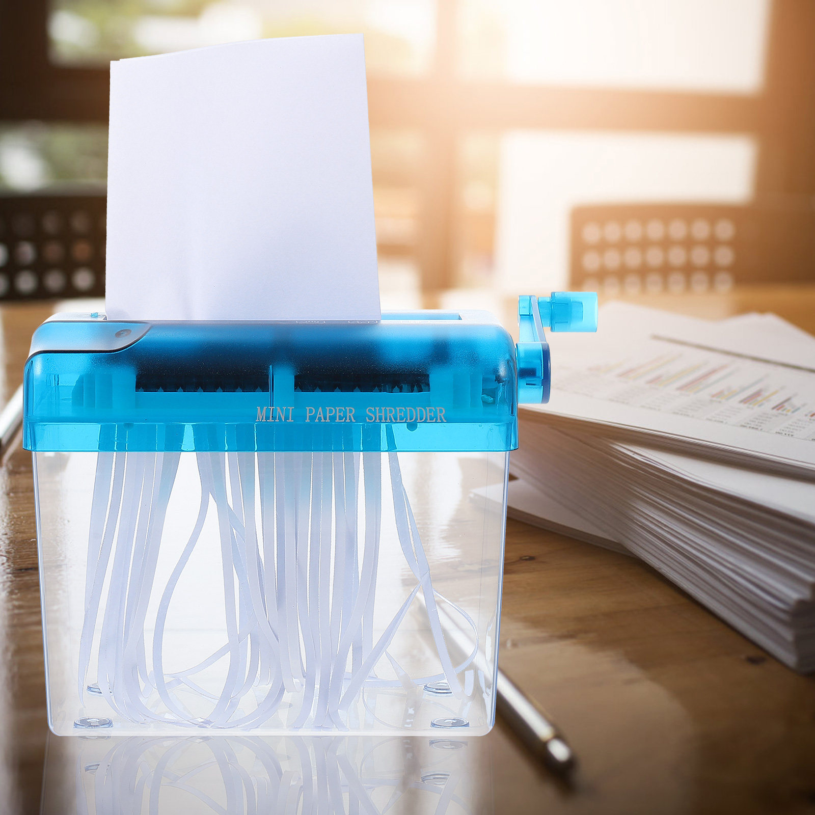 Fragmentadora de Papel Manual  - Home Office Paper Shredder avaliação e preço