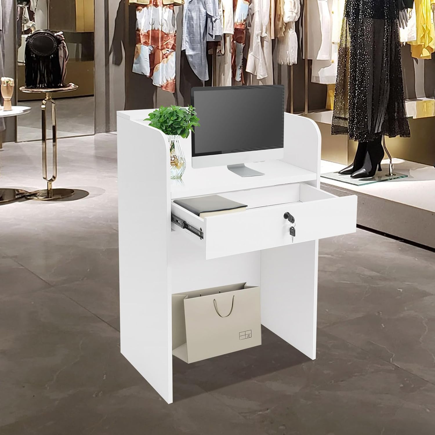 Balcão de Recepção Pequeno com - Desk Drawer Small avaliação e preço