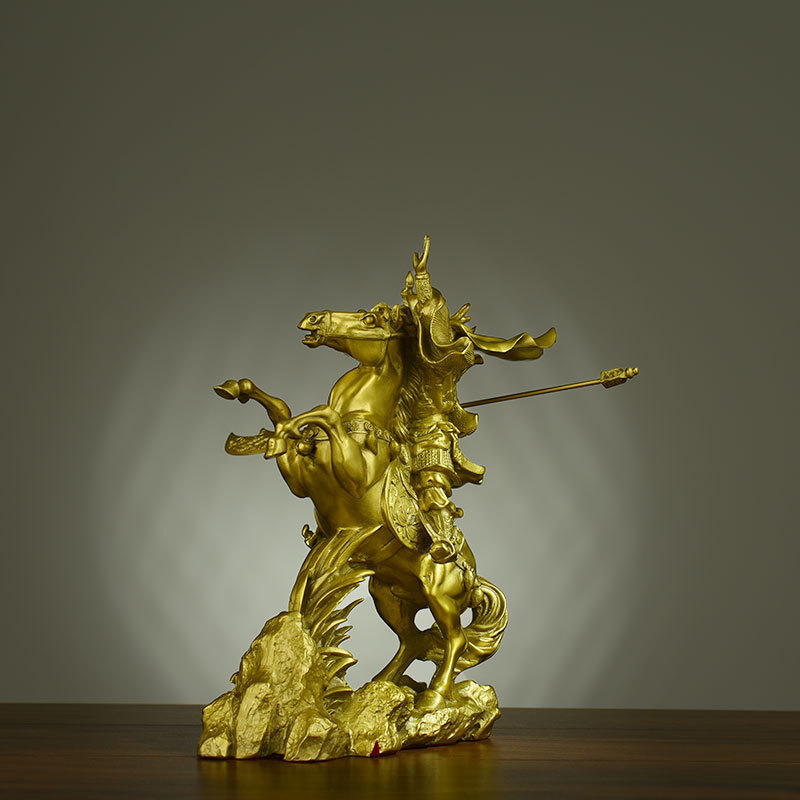 Estátua de Guan Gong a Cavalo  - Home Office Gif avaliação e preço