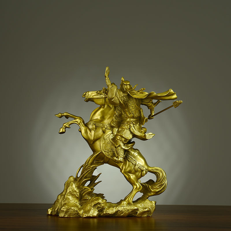 Estátua de Guan Gong a Cavalo  - Home Office Gif avaliação e preço