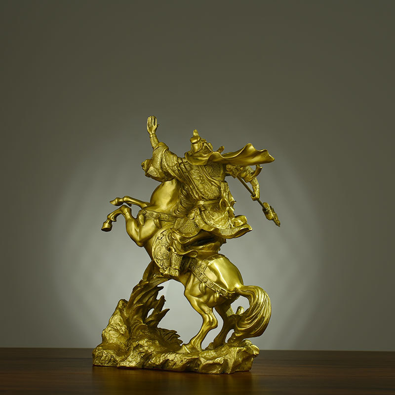Estátua de Guan Gong a Cavalo  - Home Office Gif avaliação e preço