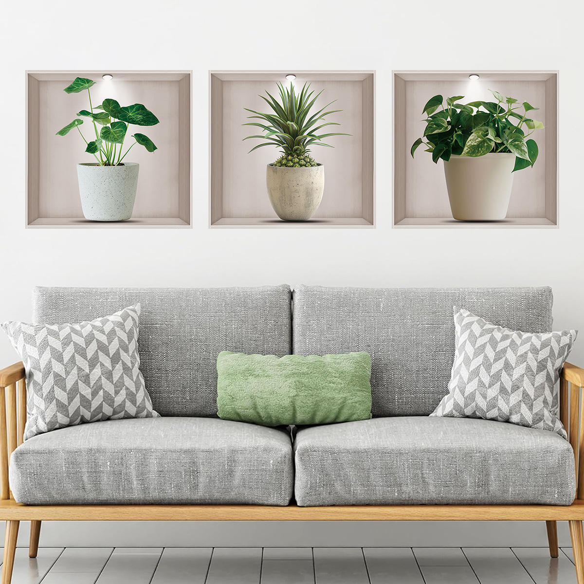 Vasos de flores, plantas verde - Home Office Backdrop avaliação e preço