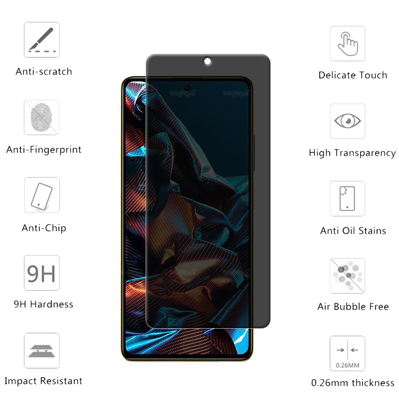4 pçs para poco x5 pro vidro x - Monitor Privacy Screen avaliação e preço